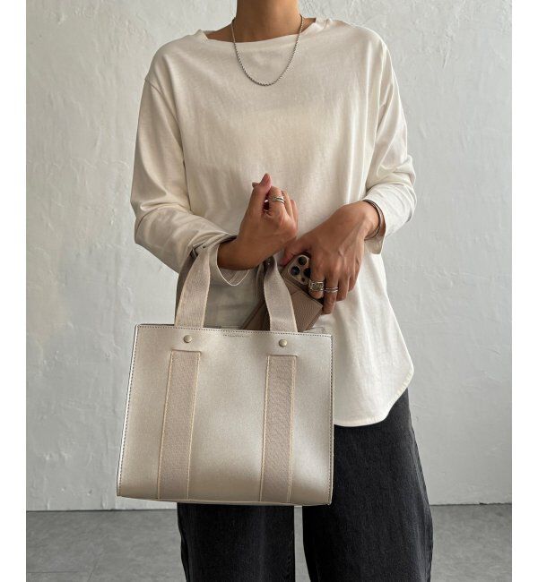 Lbc with Life「合皮テープハンドルミニトートバッグ」|その他|