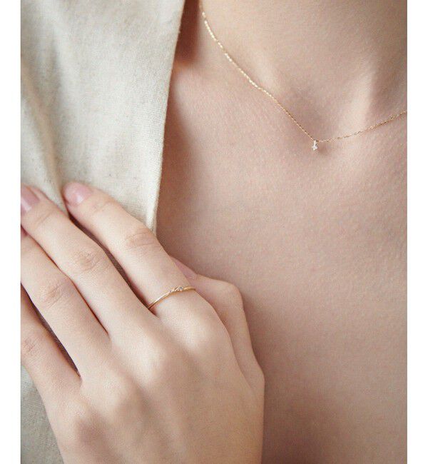 ete「K10YG レイヤード ブラウンダイヤモンド リング」|リング|