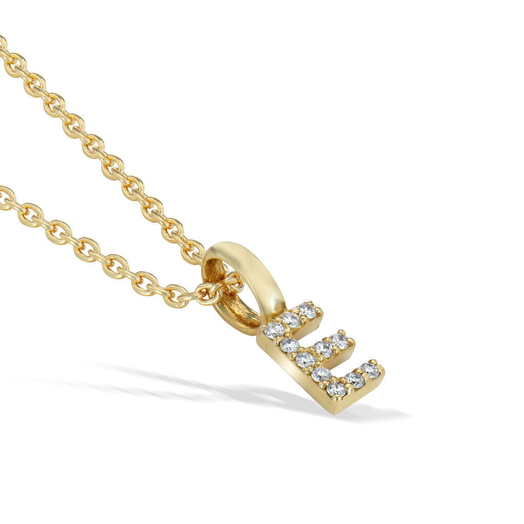 STAR JEWELRY「DIAMOND INITIAL CHARM (E)」|ネックレス|