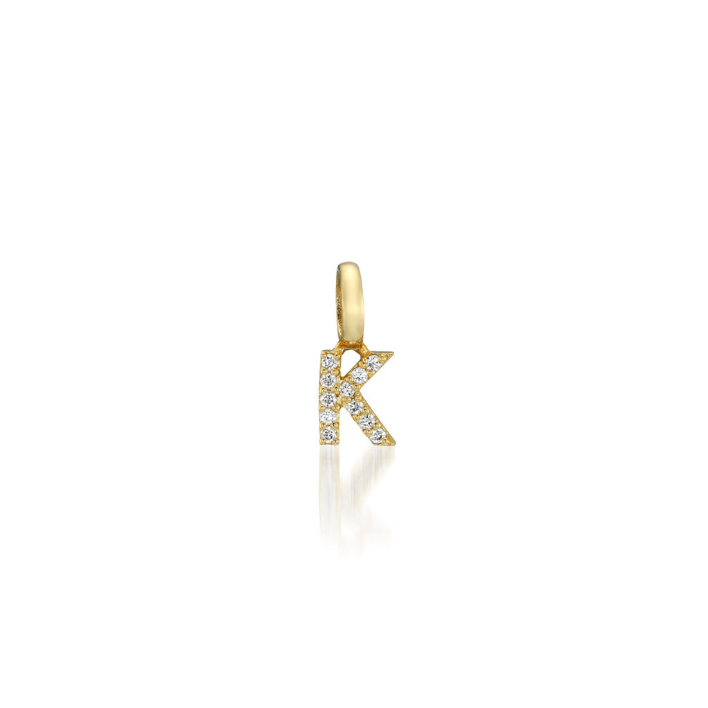 STAR JEWELRY「DIAMOND INITIAL CHARM (K)」|ネックレス|イエローゴールド
