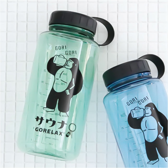 BACKYARD FAMILY「ウォーターボトル 1リットル 通販 ごリラックス 水筒 ボトル マイボトル クリアボトル 1L」|食器・キッチングッズ|