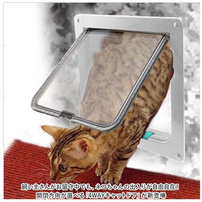 BACKYARD FAMILY「キャットドア 開閉ロック機能付き 通販 ペットドア 出入口 出入り口 扉 ドア 壁 トンネル 穴」|その他|