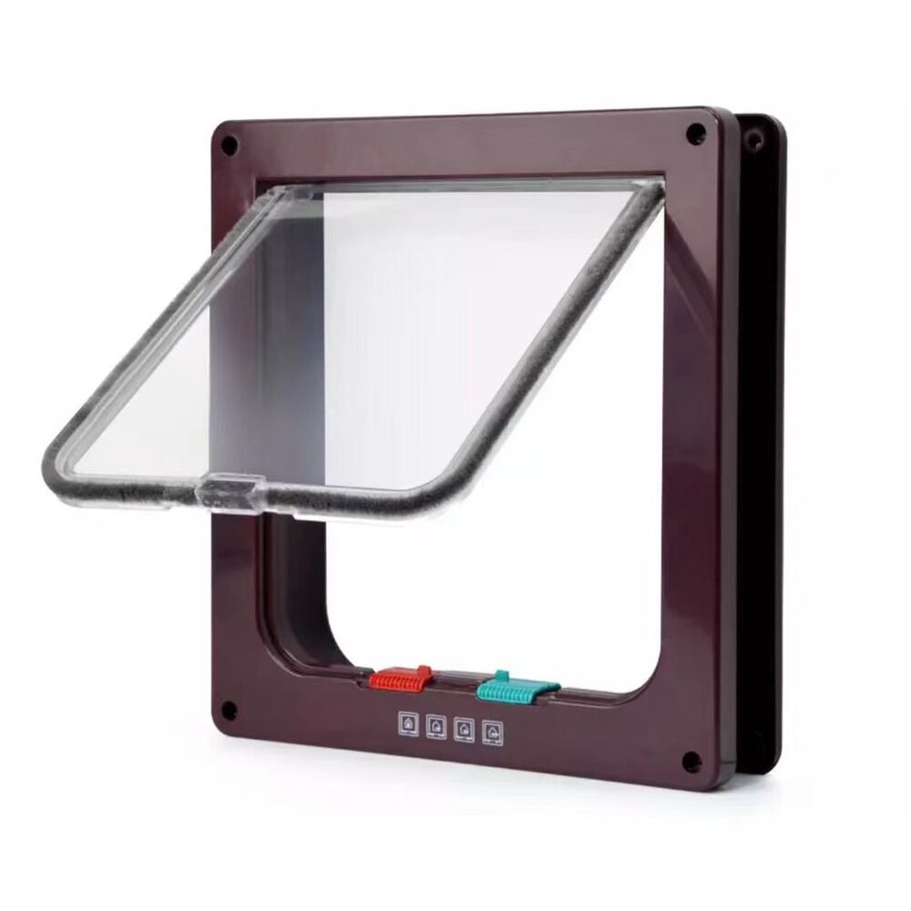 BACKYARD FAMILY「キャットドア 開閉ロック機能付き 通販 ペットドア 出入口 出入り口 扉 ドア 壁 トンネル 穴」|その他|ブラウン1