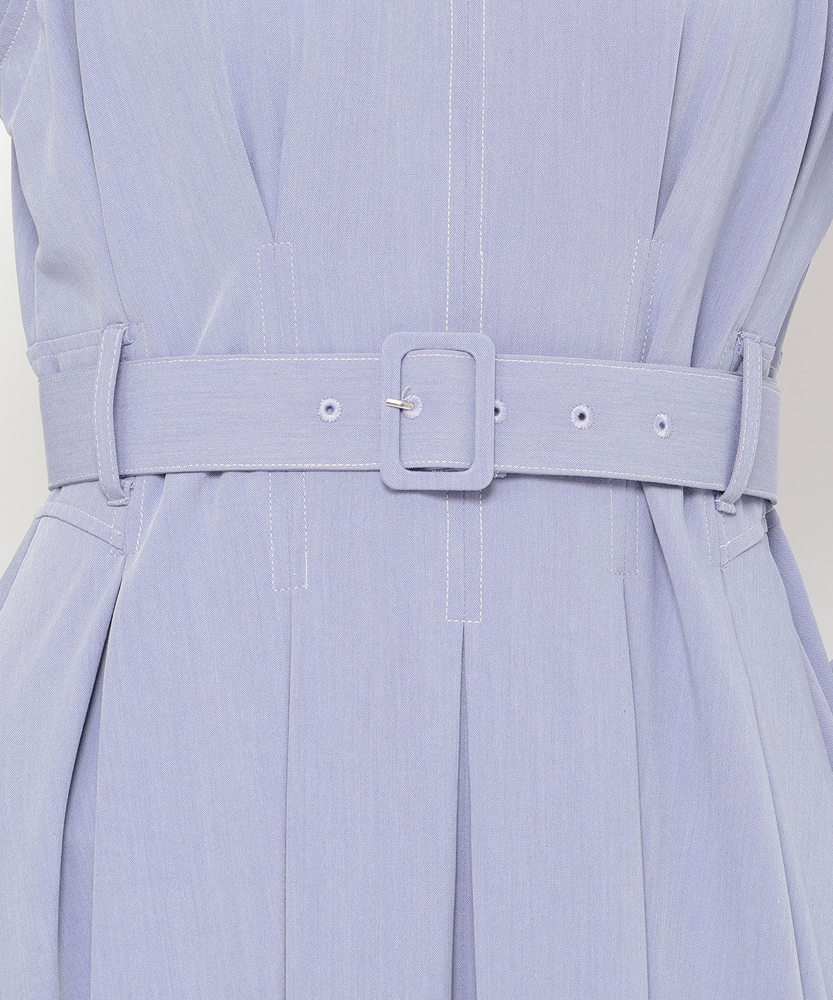 アンドクチュール「配色ステッチハイネックプリンセスワンピース」|ワンピース|