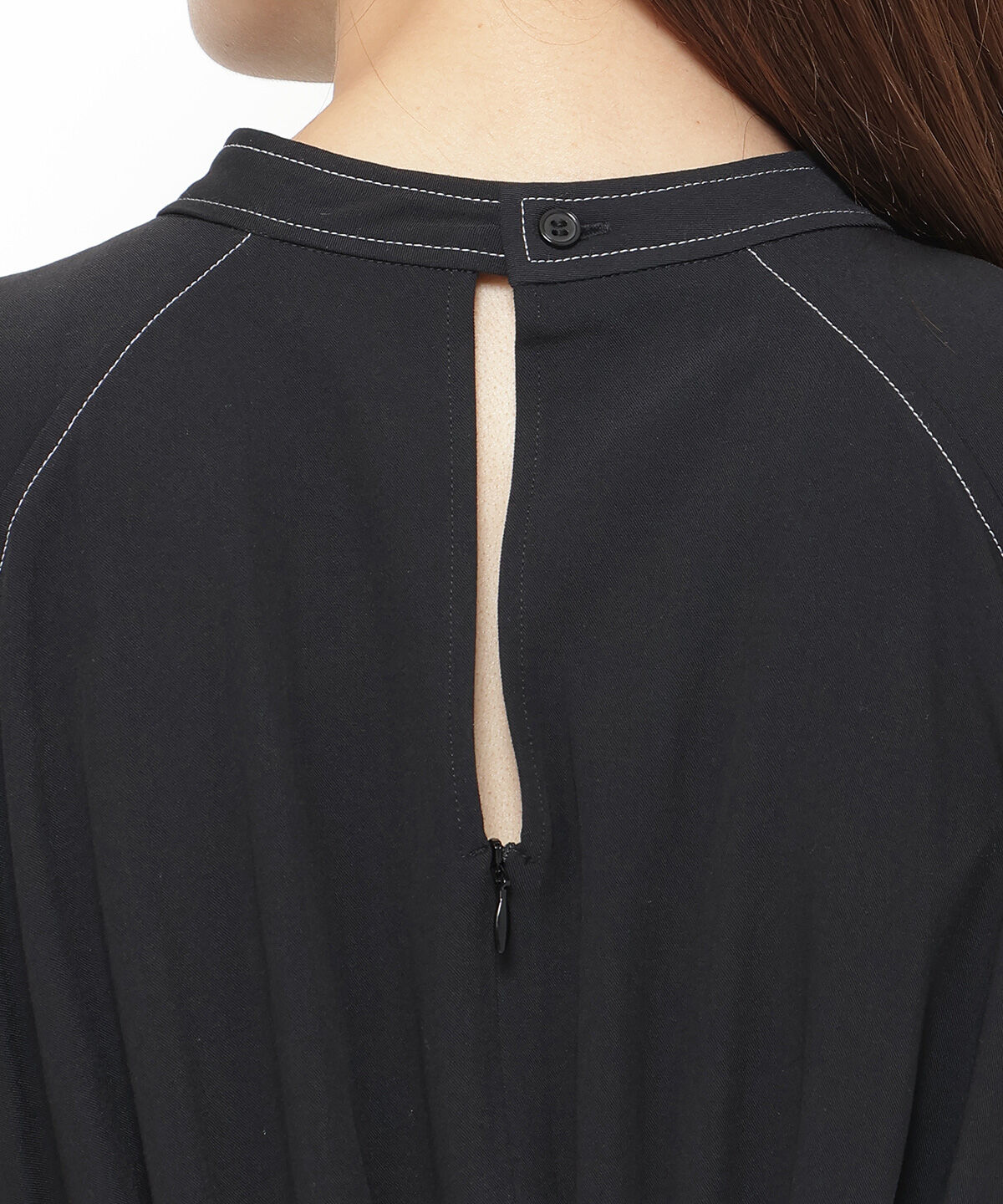 アンドクチュール「配色ステッチハイネックプリンセスワンピース」|ワンピース|