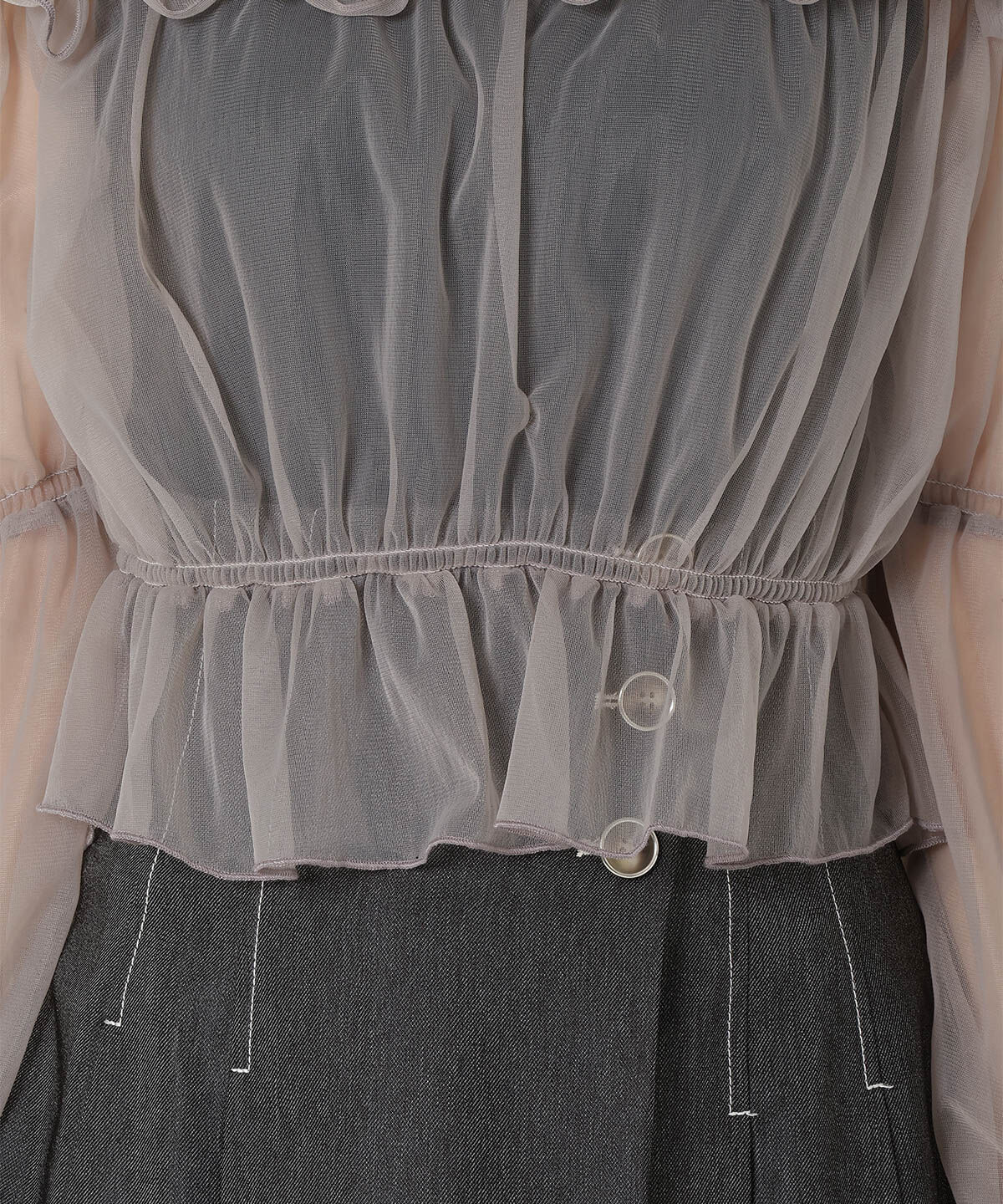 REDYAZEL「チュールドッキングニット」|シャツ・ブラウス|