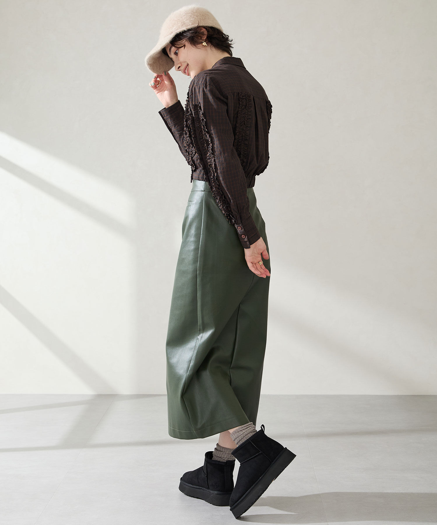 ORiental TRaffic「● 2025秋冬新作 ●【 厚底 】ムートン ショートブーツ /51409 防寒 」|ショートブーツ|