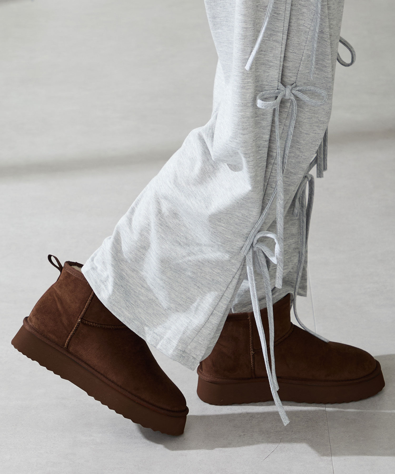 ORiental TRaffic「● 2025秋冬新作 ●【 厚底 】ムートン ショートブーツ /51409 防寒 」|ショートブーツ|