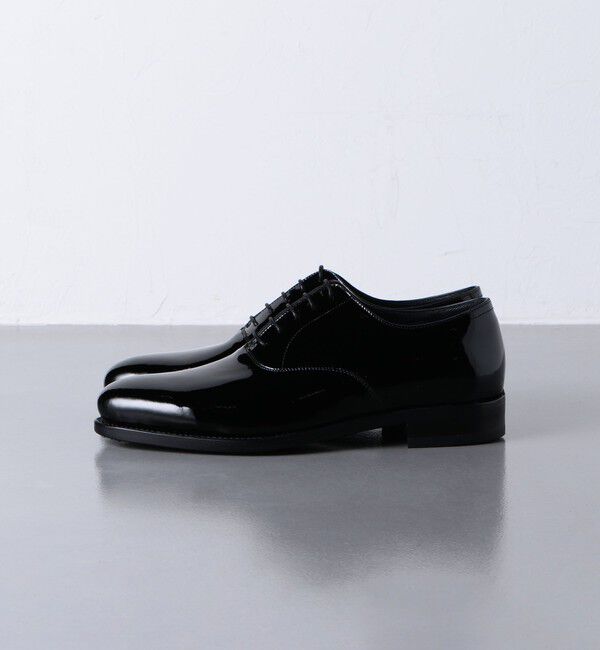 UNITED ARROWS「＜UNITED ARROWS＞ エナメル プレーントゥ」|ビジネス・ドレスシューズ|BLACK