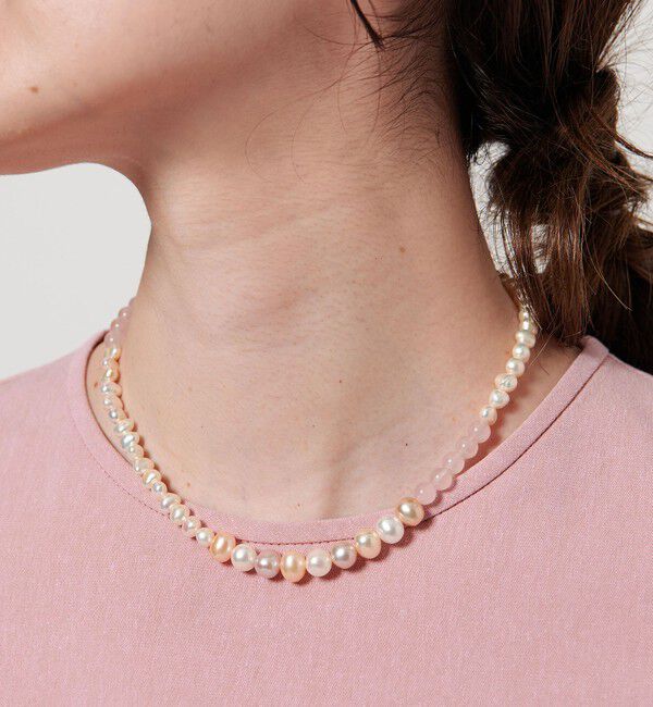 UNITED ARROWS「＜les bonbon＞パール RQ ネックレス」|ネックレス|LT.PINK