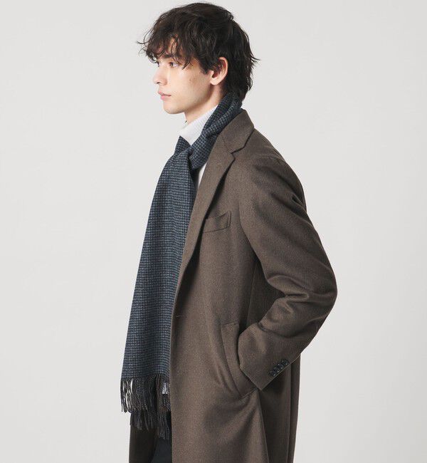 UNITED ARROWS「カシミヤ リバーシブル ハウンドトゥース マフラー」|マフラー|