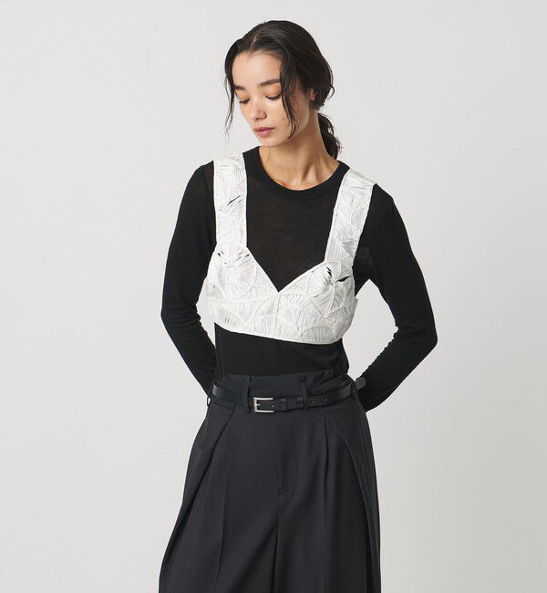 AEWEN MATOPH「＜AEWEN MATOPH＞コードエンブロイダリービスチェ」|シャツ・ブラウス|OFF WHITE