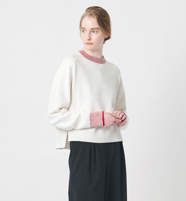 AEWEN MATOPH「＜AEWEN MATOPH＞スムースバイカラーニット」|ニット・セーター|OFF WHITE
