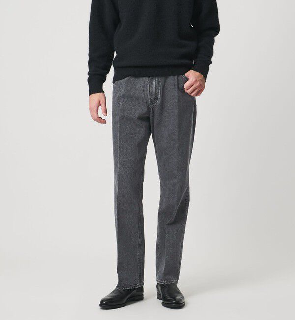 UNITED ARROWS「ブラック&times;ブラック デニム ロデオストレート」|デニム|