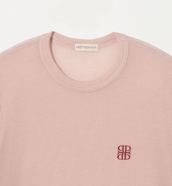 EMMEL REFINES「＜PROTAGONISTA＞ロゴ シシュウ トロミ Tシャツ＜ Select by EMMEL REFINES ＞」|Tシャツ・カットソー|