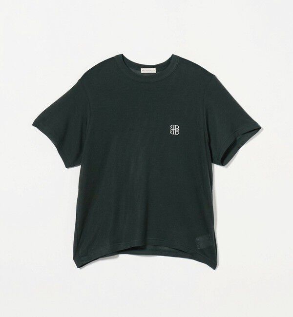 EMMEL REFINES「＜PROTAGONISTA＞ロゴ シシュウ トロミ Tシャツ＜ Select by EMMEL REFINES ＞」|Tシャツ・カットソー|DK.GREEN