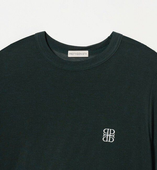 EMMEL REFINES「＜PROTAGONISTA＞ロゴ シシュウ トロミ Tシャツ＜ Select by EMMEL REFINES ＞」|Tシャツ・カットソー|