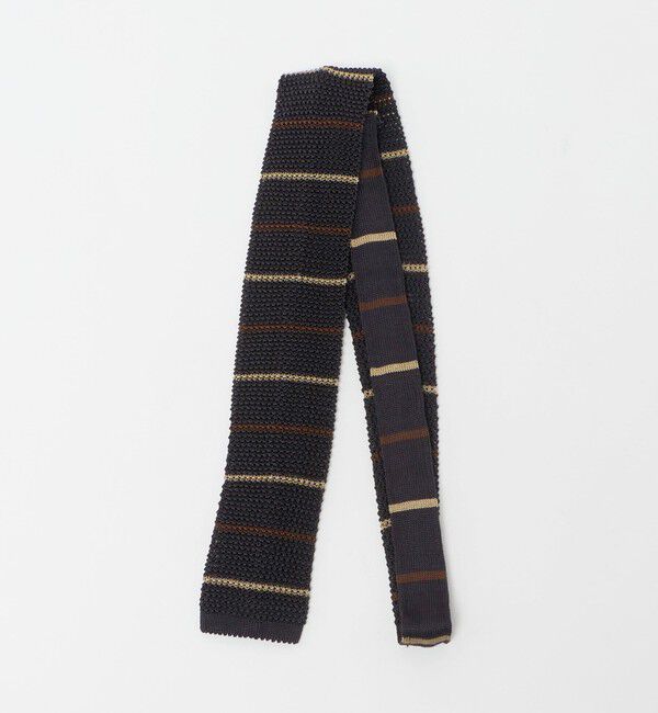 UNITED ARROWS green label relaxing「＜Bleck＞6.5cm ボーダー ニット ネクタイ ニットタイ」|ネクタイ・蝶ネクタイ|DK.GRAY