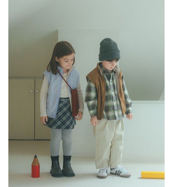 UNITED ARROWS green label relaxing「【スタメンシリーズ】フリース リバーベスト / キッズ  撥水 100cm-160cm 」|ベスト・ジレ|