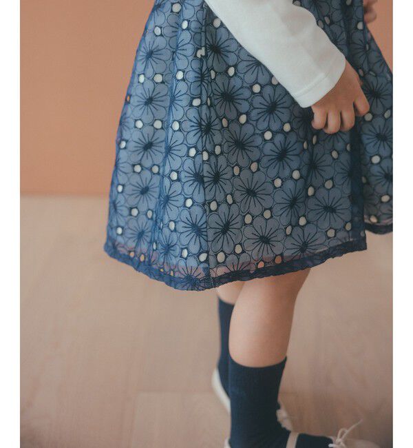 UNITED ARROWS green label relaxing「ポンチ &times; ハナガラ オーガンジー ワンピース / キッズ 110cm-130cm」|ワンピース|