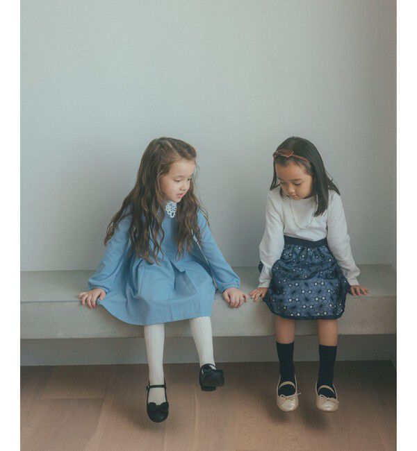 UNITED ARROWS green label relaxing「ポンチ &times; ハナガラ オーガンジー ワンピース / キッズ 110cm-130cm」|ワンピース|