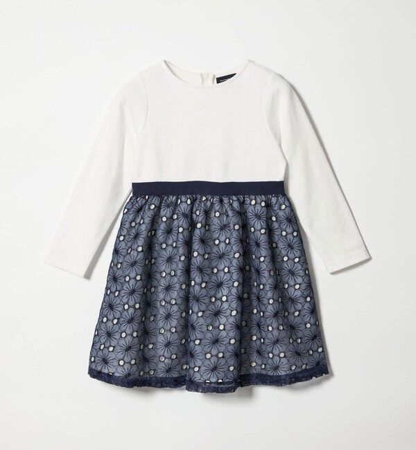 UNITED ARROWS green label relaxing「ポンチ &times; ハナガラ オーガンジー ワンピース / キッズ 110cm-130cm」|ワンピース|