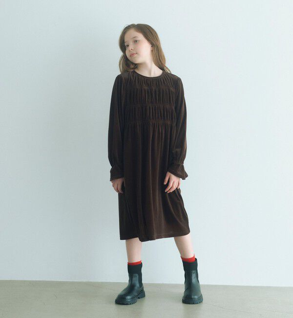 UNITED ARROWS green label relaxing「ストレッチ リブ ショートブーツ / キッズ  17cm-23cm」|ロングブーツ|