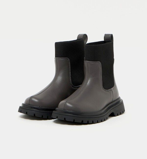UNITED ARROWS green label relaxing「ストレッチ リブ ショートブーツ / キッズ  17cm-23cm」|ロングブーツ|