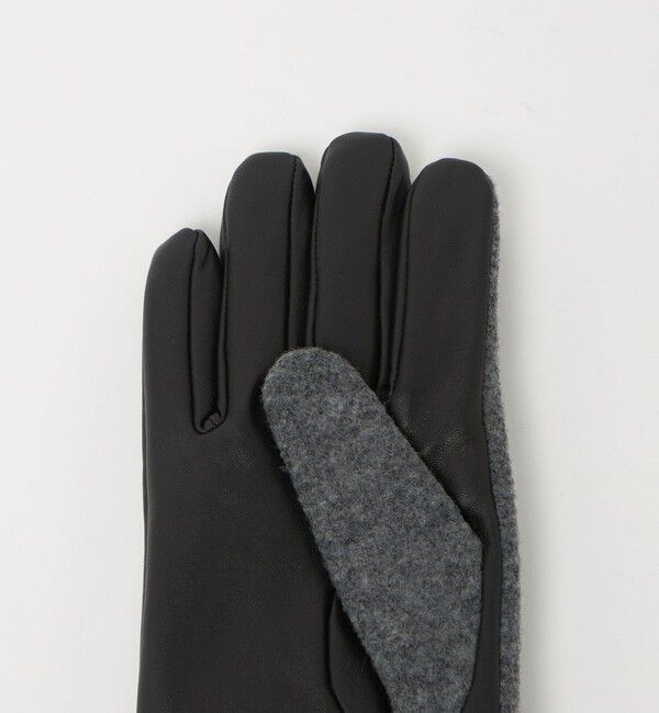 UNITED ARROWS green label relaxing「フランネル&times;ラムレザー グローブ -タッチパネル対応-」|手袋|