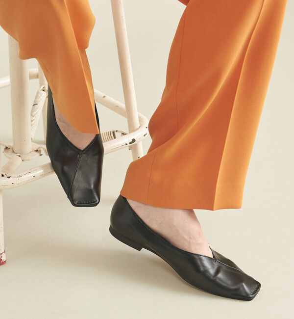 BEAUTY&YOUTH UNITED ARROWS「Vカットステッチ フラットシューズ」|バレエシューズ|