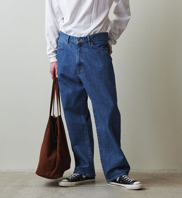 STEVEN ALAN「＜Steven Alan＞ 13.5oz デニム 5ポケット バギー テーパード パンツ」|デニム|COBALT