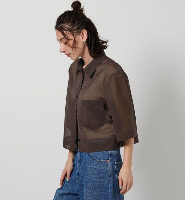 BEAUTY&YOUTH UNITED ARROWS「ポリエステル オーガンジー シャツ -ウォッシャブル-」|シャツ・ブラウス|