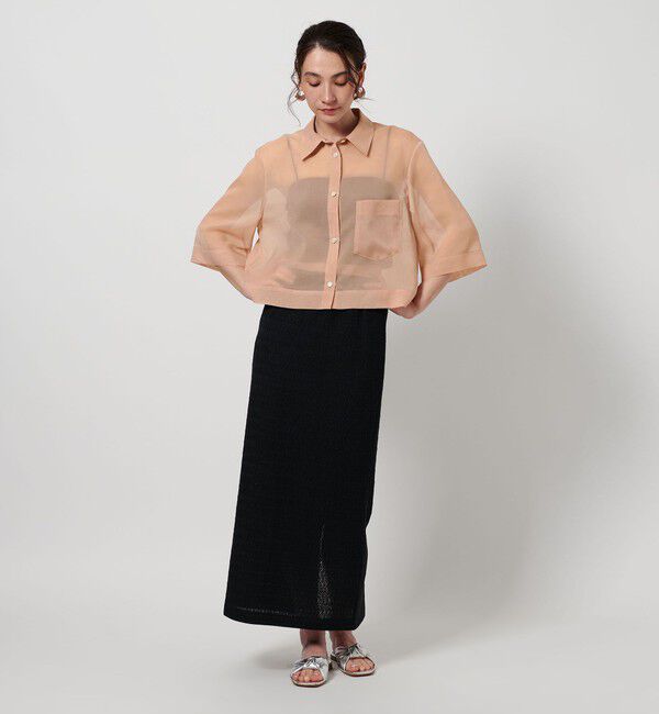 BEAUTY&YOUTH UNITED ARROWS「ポリエステル オーガンジー シャツ -ウォッシャブル-」|シャツ・ブラウス|