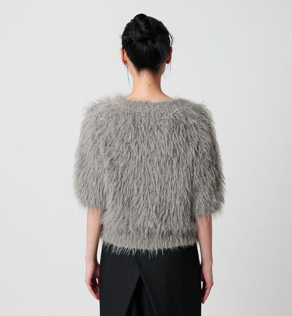 BEAUTY&YOUTH UNITED ARROWS「フェザーヤーン ハーフスリーブ ニットプルオーバー」|ニット・セーター|