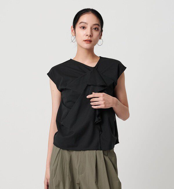 BEAUTY&YOUTH UNITED ARROWS「【WEB限定】ラッフルフレンチスリーブ プルオーバー -汗染み防止-」|Tシャツ・カットソー|