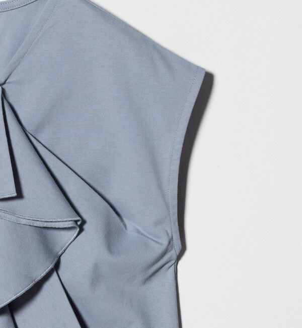 BEAUTY&YOUTH UNITED ARROWS「【WEB限定】ラッフルフレンチスリーブ プルオーバー -汗染み防止-」|Tシャツ・カットソー|