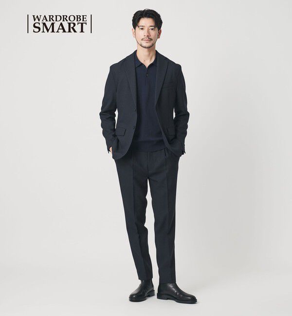 BEAUTY&YOUTH UNITED ARROWS「【WEB限定 WARDROBE SMART】LANATEC OX セットアップ/背抜きジャケット＆イージーパンツ」|スーツ|NAVY