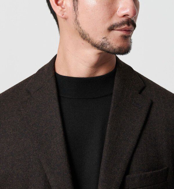 BEAUTY&YOUTH UNITED ARROWS「【WEB限定 WARDROBE SMART】マシーンウォッシャブル ウールミックス ジャケット クルーネック」|ニット・セーター|