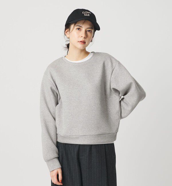 BEAUTY&YOUTH UNITED ARROWS「ポリエステルコットンブレンド ラメダンボール プルオーバー/ミディアムグレー」|Tシャツ・カットソー|MD.GRAY