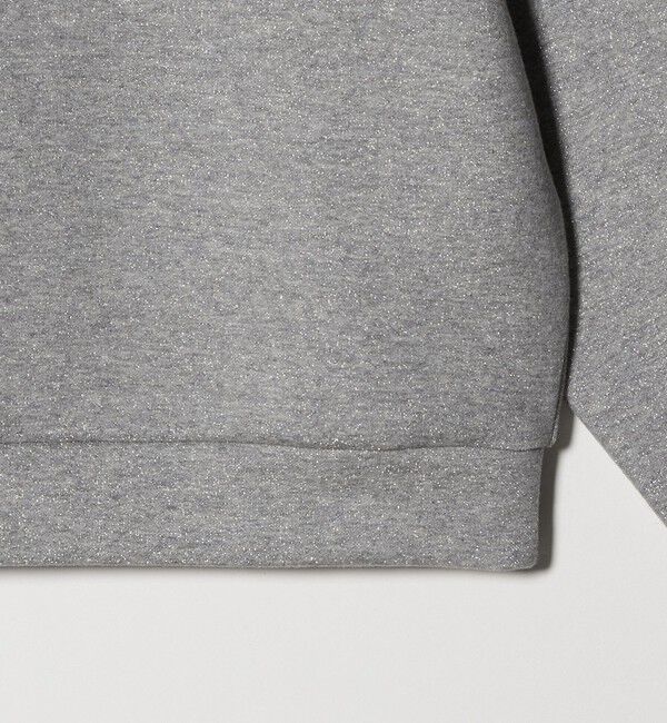 BEAUTY&YOUTH UNITED ARROWS「ポリエステルコットンブレンド ラメダンボール プルオーバー/ミディアムグレー」|Tシャツ・カットソー|