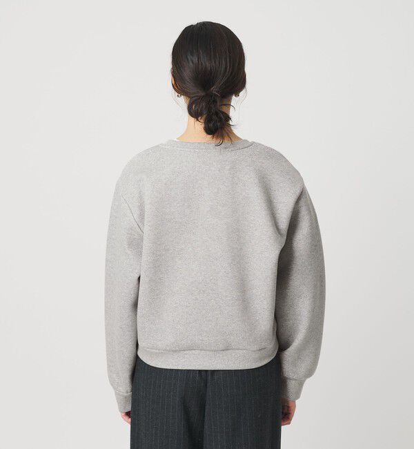 BEAUTY&YOUTH UNITED ARROWS「ポリエステルコットンブレンド ラメダンボール プルオーバー/ミディアムグレー」|Tシャツ・カットソー|