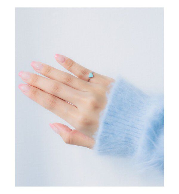 Ray BEAMS 「プチ エポ ハート ピンキーリング」|リング|MINT_BLUE