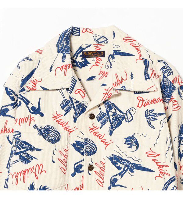 BEAMSBOY「SUN SURF / CORDUROY OPEN SHIRT」|シャツ・ブラウス|