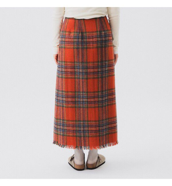 BEAMSBOY「ハリスツイード フリンジ スカート」|スカート|