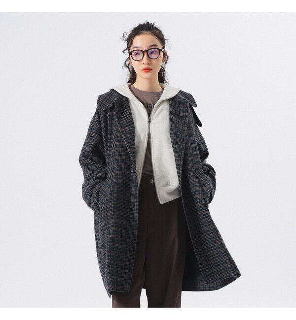BEAMSBOY「ガンクラブ チェック コート」|ダッフルコート|
