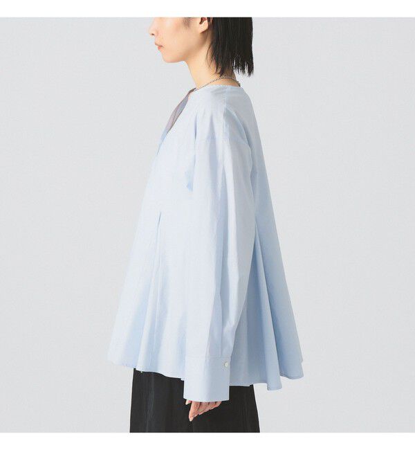 Ray BEAMS 「キーネック フレア ブラウス」|シャツ・ブラウス|