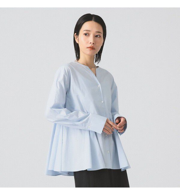 Ray BEAMS 「キーネック フレア ブラウス」|シャツ・ブラウス|