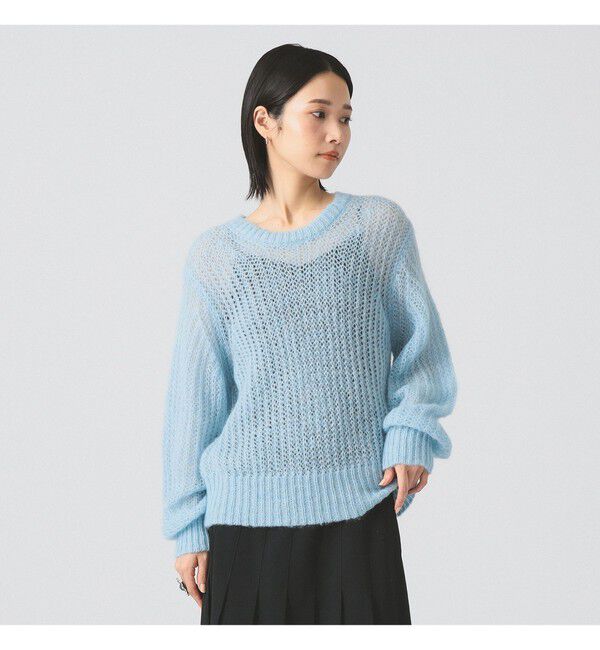 Ray BEAMS 「モヘヤ タッチ シアー クルーネック ニット」|ニット・セーター|