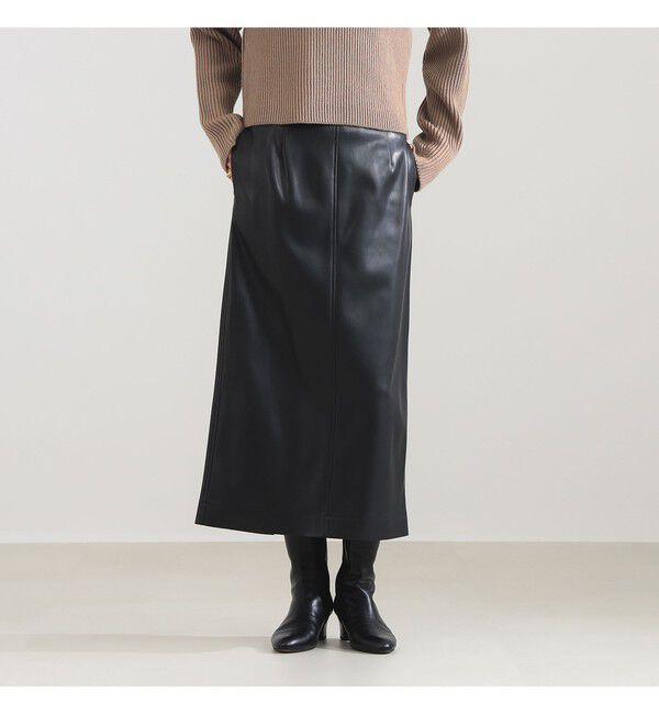 Demi-Luxe BEAMS 「フェイクレザー セミタイトスカート」|スカート|
