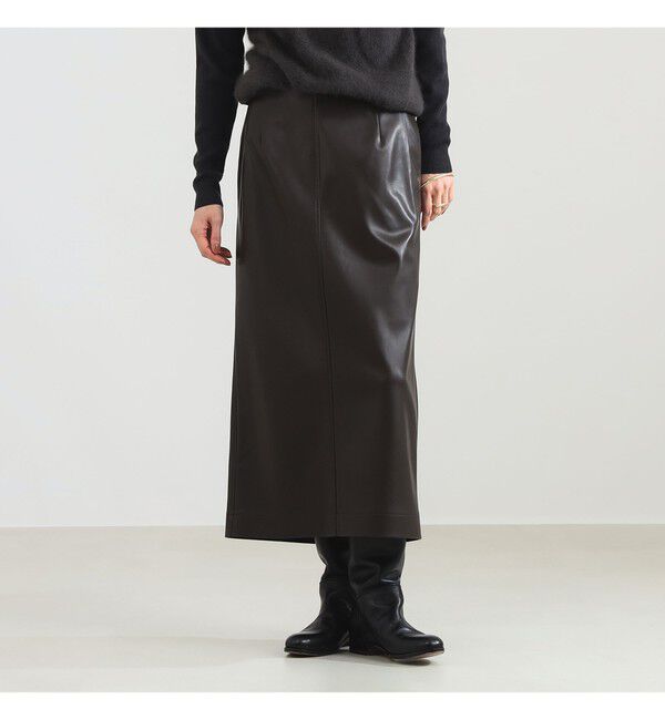 Demi-Luxe BEAMS 「フェイクレザー セミタイトスカート」|スカート|